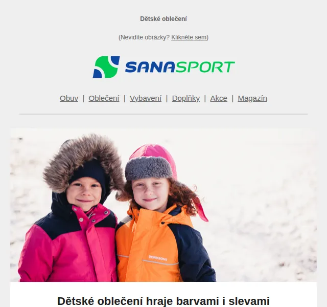 Sanasport: Dětské oblečení ve slevě – červen 2026 | Nuslet.cz