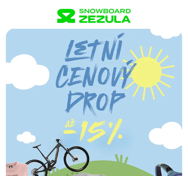 SNOWBOARD ZEZULA: sleva 15 % na kola a oblečení – červen 2026 | Nuslet.cz