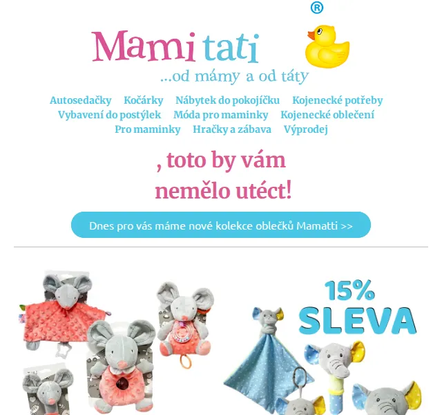 Mamitati.cz: Slevy až 40 % na Baby Nellys a Tulilo – červenec 2026 | Nuslet.cz