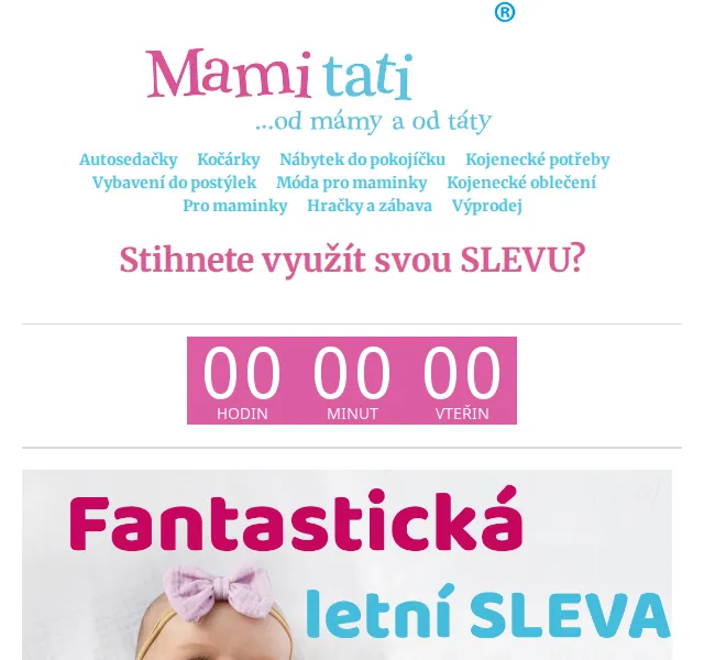 Mamitati.cz: 15% sleva na nákup – červen 2026 | Nuslet.cz