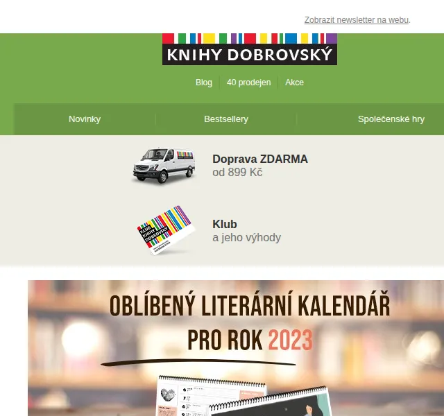 KnihyDobrovsky.cz: Literární kalendář 2023 za 89 Kč – červen 2026 | Nuslet.cz