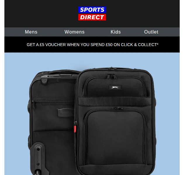 Sportsdirect: Kufry a tašky se slevou až 70 % – červen 2026 | Nuslet.cz