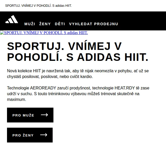 adidas: Nová kolekce HIIT – červenec 2026 | Nuslet.cz