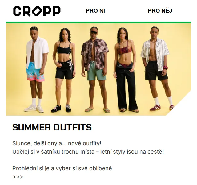 Cropp: Letní outfity a plavky – červenec 2026 | Nuslet.cz