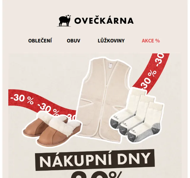 Ovečkárna: Sleva až 30 % na huňaté kousky – červenec 2026 | Nuslet.cz