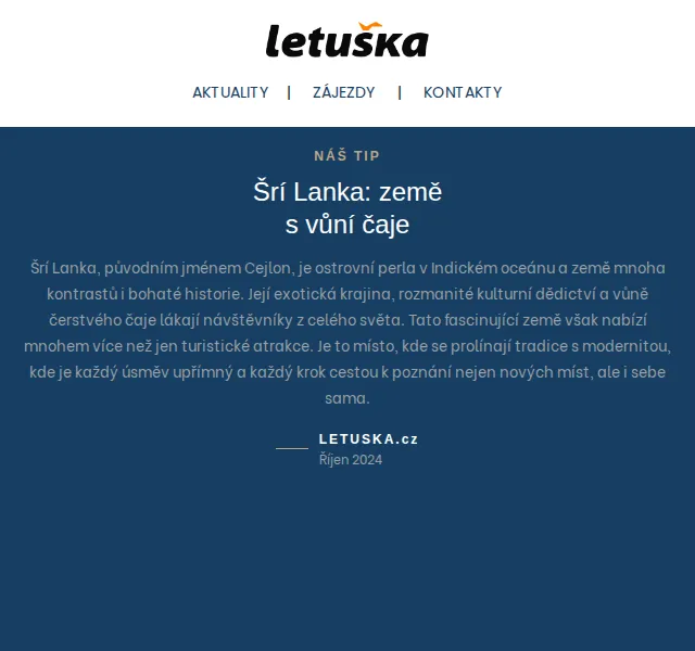 Letuška.cz: Letní pobyty pro juniory – sleva Early Bird až 100 £ – červenec 2026 | Nuslet.cz