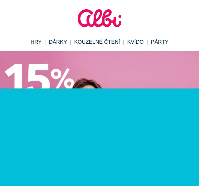 Albi: 15% sleva na vše – červenec 2026 | Nuslet.cz