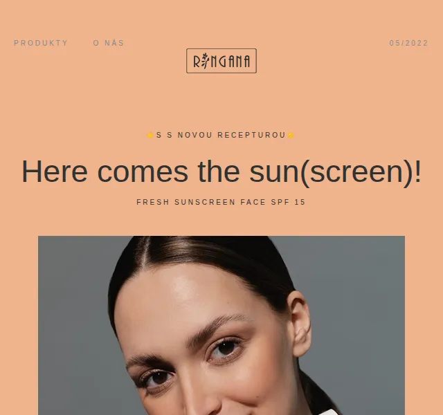 RINGANA: FRESH sunscreen face SPF 15 – červen 2026 | Nuslet.cz