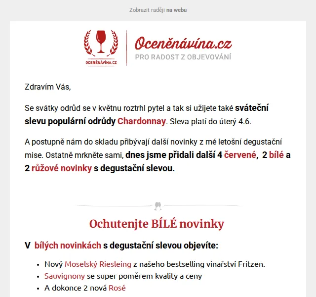 Vláďa z Oceněnávína.cz: Sleva na Chardonnay a novinky – červenec 2026 | Nuslet.cz
