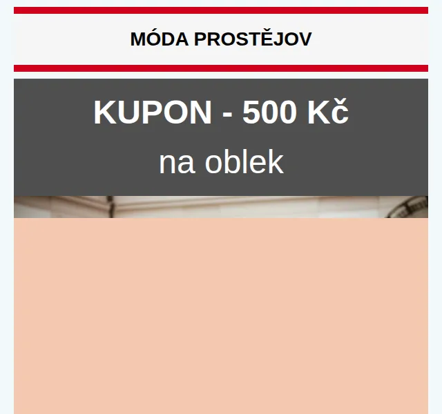 Móda Prostějov: sleva 500 Kč na oblek – červenec 2026 | Nuslet.cz