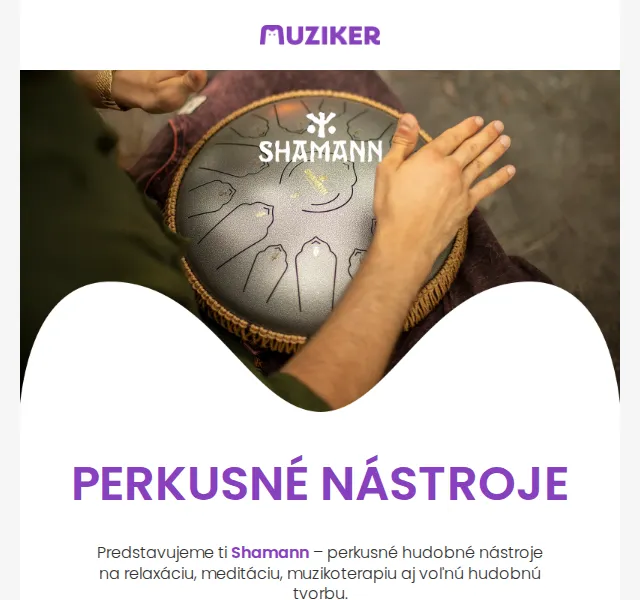 Muziker: Perkusní nástroje Shamann – červenec 2026 | Nuslet.cz