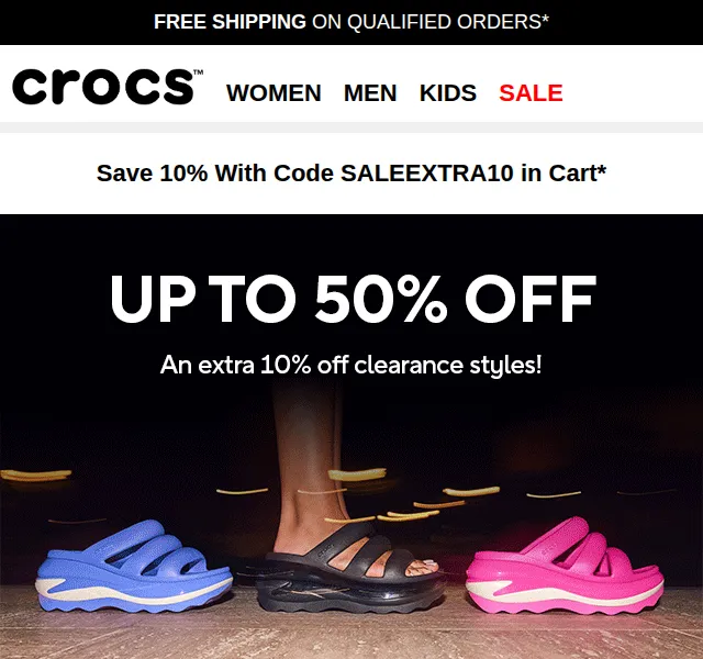 Crocs: extra 10% na výprodej – červenec 2026 | Nuslet.cz