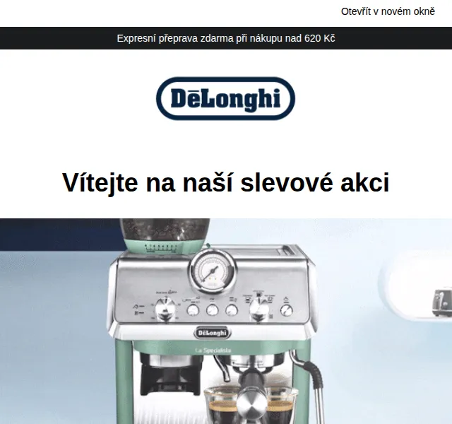 De'Longhi: 25% sleva na kávovary – červenec 2026 | Nuslet.cz