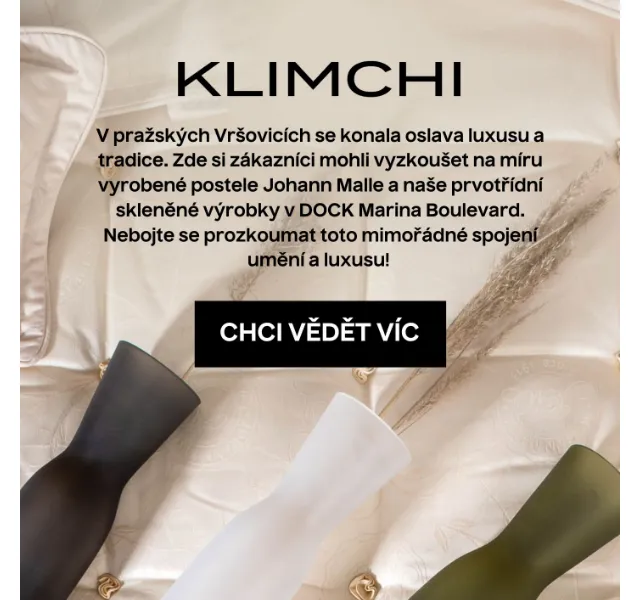 KLIMCHI: Ručně foukané sklo z Křišťálového údolí – červenec 2026 | Nuslet.cz