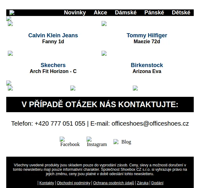 Office Shoes: Letní pantofle Calvin Klein, Tommy Hilfiger, Skechers – červenec 2026 | Nuslet.cz