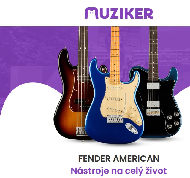 Muziker: Fender American kytary a basy – červenec 2026 | Nuslet.cz
