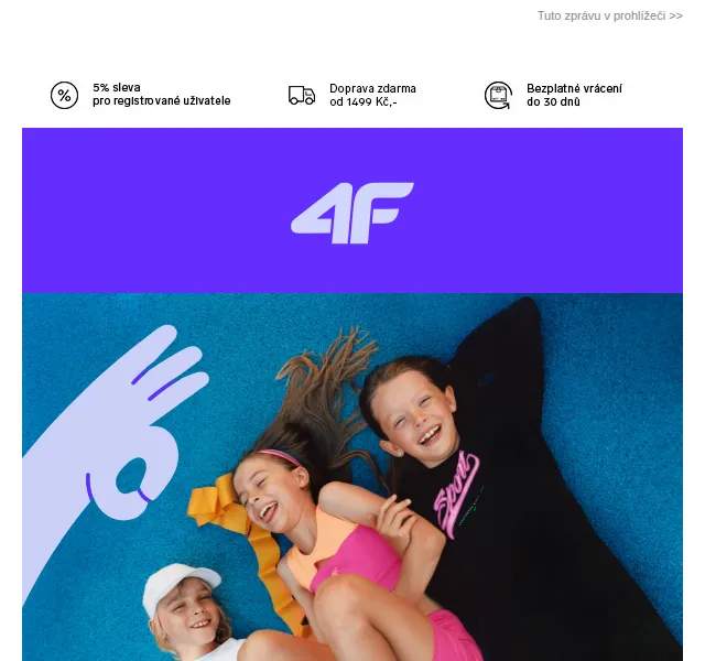 4Fstore: Dětská móda 4F Junior – červen 2026 | Nuslet.cz