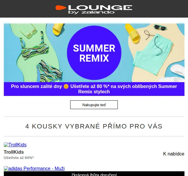Lounge by Zalando: Summer Remix se slevou až 80 % – červen 2026 | Nuslet.cz