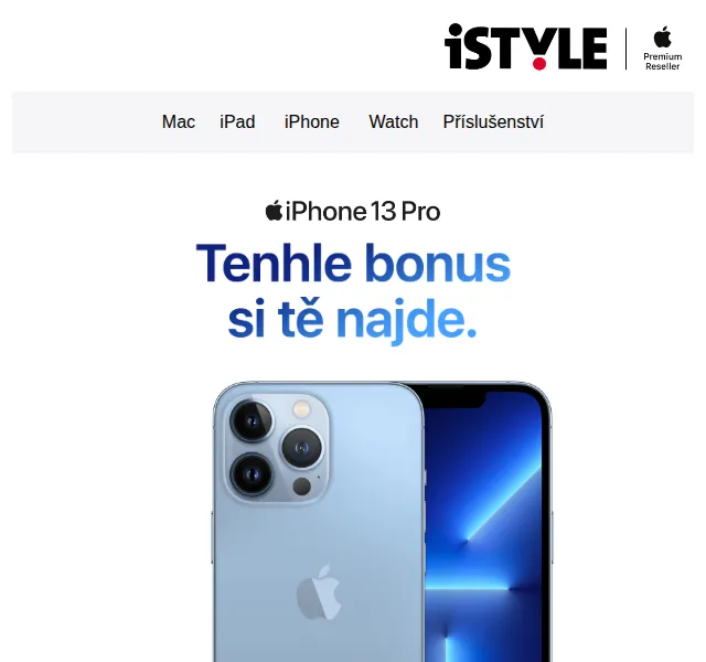 iSTYLE: iPhone 13 Pro / 13 s Apple AirTag zdarma (890 Kč) – červen 2026 | Nuslet.cz