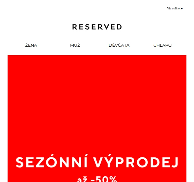 RESERVED: Sezónní výprodej se slevami až -50 % – červen 2026 | Nuslet.cz