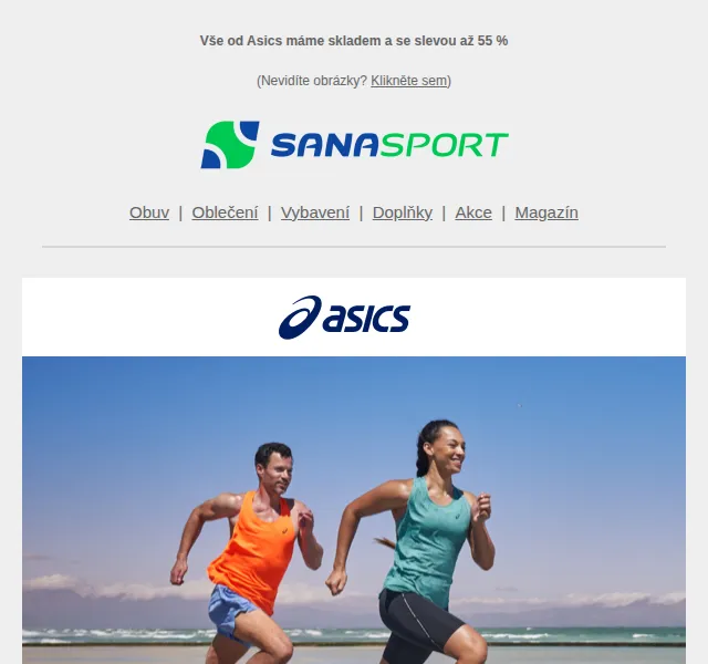 Sanasport: Asics se slevou až 55 % – červen 2026 | Nuslet.cz