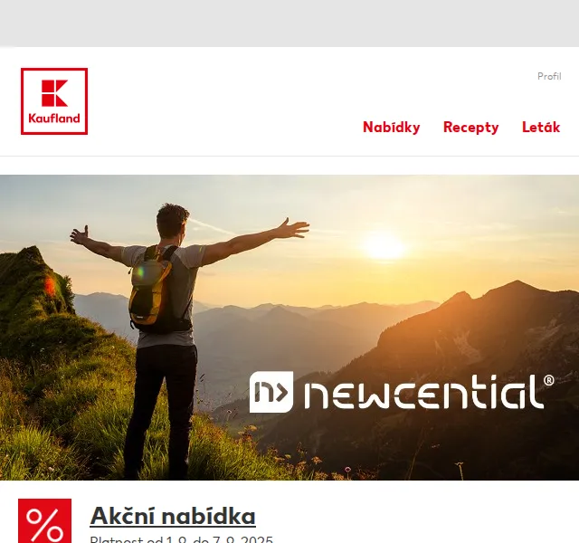 Kaufland: Newcential trekingová obuv a batohy – září 2025 | Nuslet.cz
