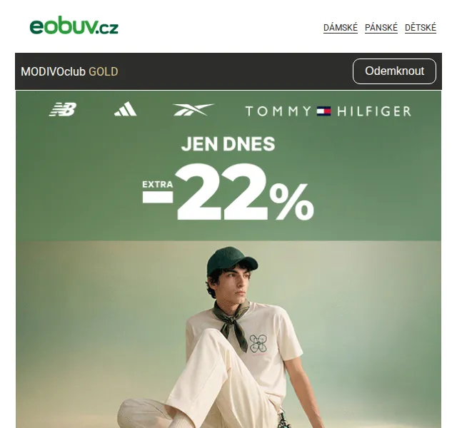 Eobuv.cz: Extra -22 % na vybrané boty – duben 2026