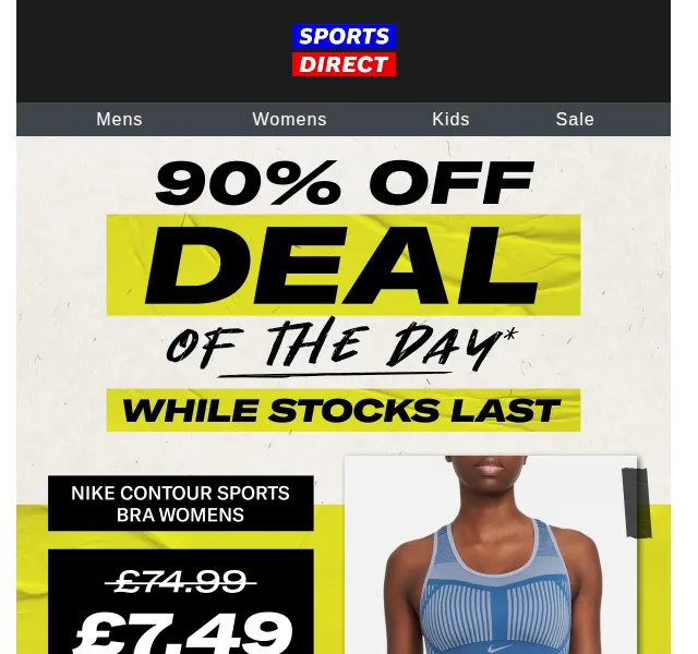 Sportsdirect: 90% sleva Nike Sports Bra za 7,49 £ – červenec 2026 | Nuslet.cz