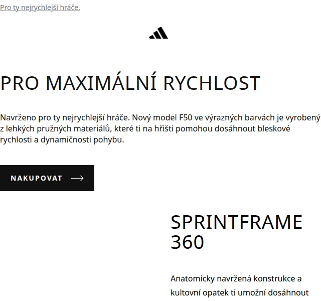 adidas: Nová F50 Sparkfusion ⚡ – červenec 2026 | Nuslet.cz