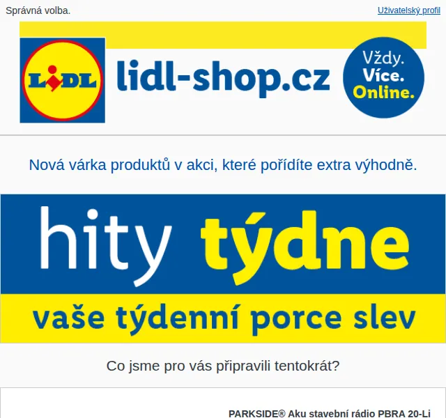 Lidl: Pondělní hity týdne se slevou až 50 % – červenec 2026 | Nuslet.cz