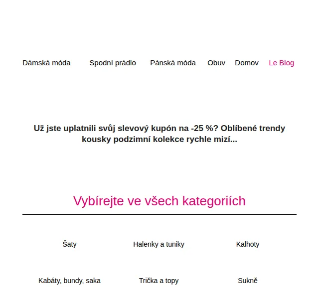 Blancheporte: Módní trendy se slevou -25 % – červenec 2026 | Nuslet.cz