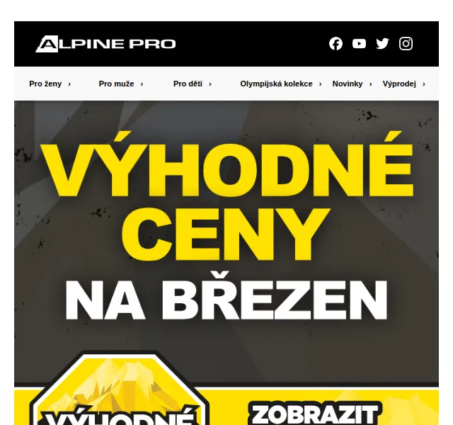 ALPINE PRO: Výhodné ceny na jaro – březen 2023 | Nuslet.cz