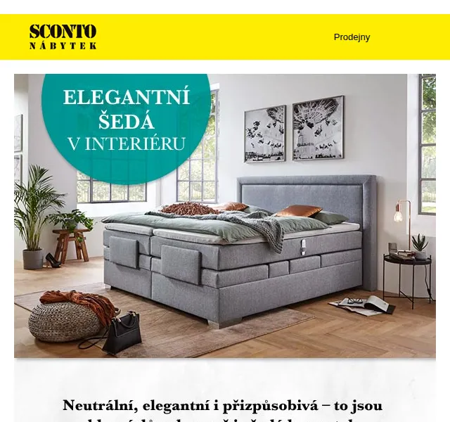 Sconto: Elegantní šedá v interiéru – červen 2026 | Nuslet.cz