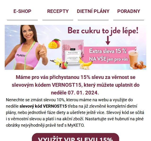 MyKETO: VIP 15% sleva na dietní plány – srpen 2026 | Nuslet.cz