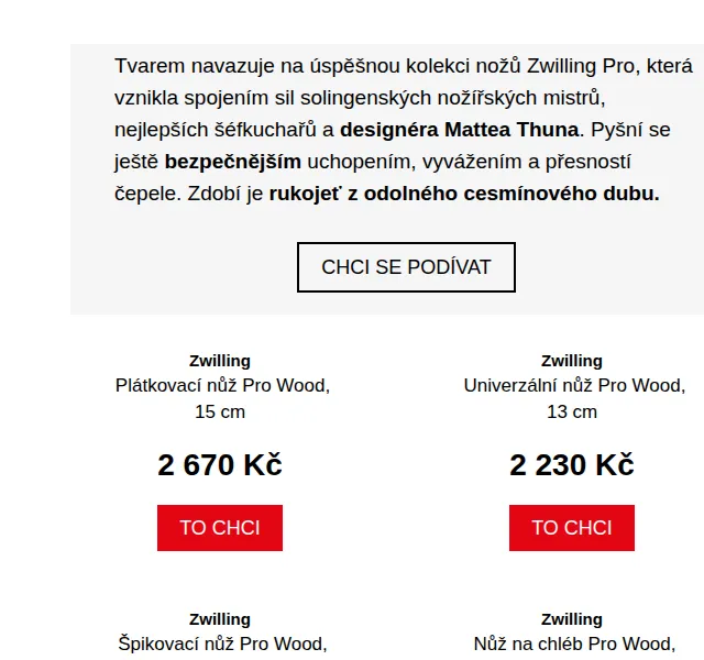Potten & Pannen: Zwilling Pro Wood nože – červen 2026 | Nuslet.cz