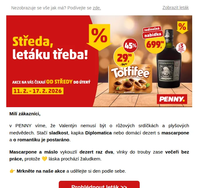 Penny: Toffifee za 29,90 Kč a další slevy – únor 2026 | Nuslet.cz