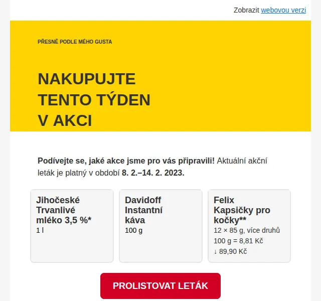 Billa: Akční leták s 63% slevami – únor 2023 | Nuslet.cz