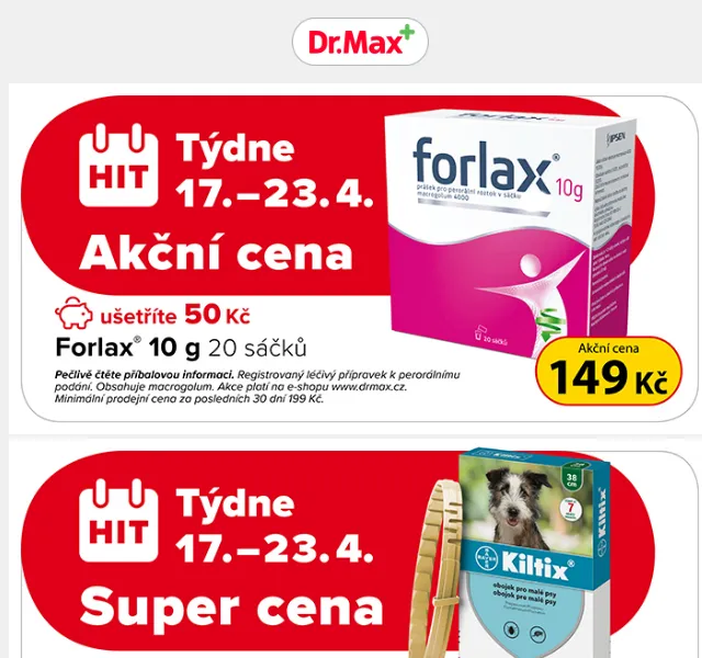 Dr.Max E-shop: Slevy až 30 % na značky Medpharma, Advance, BIODERMA – červen 2026 | Nuslet.cz