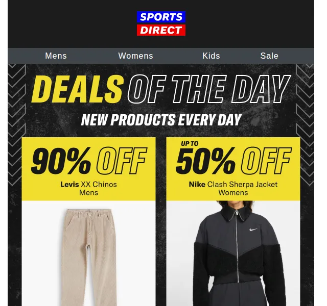 Sportsdirect.com: Levi's kalhoty za 8 £ a Nike výprodej – červen 2026 | Nuslet.cz