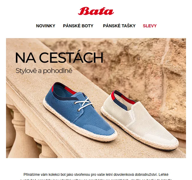 Baťa: Letní kolekce 2026 – stylové boty na dovolenou | Nuslet.cz