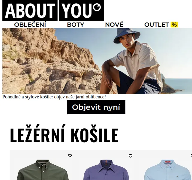 ABOUT YOU: Košile – jarní oblíbenci za skvělé ceny – červenec 2026 | Nuslet.cz