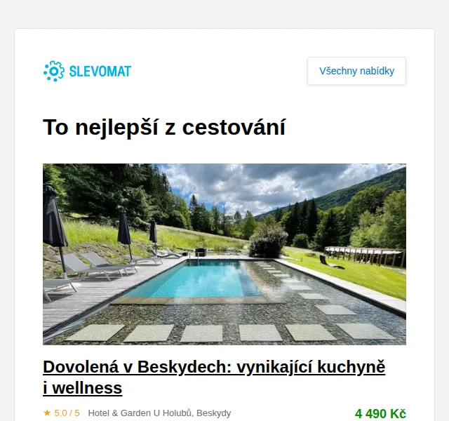 Slevomat: Dovolená v Beskydech s wellness – červenec 2026 | Nuslet.cz