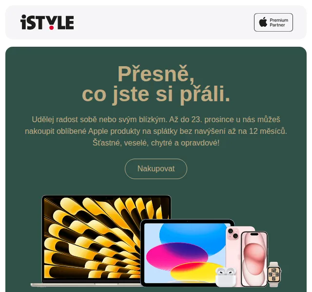 iSTYLE: Apple produkty bez úroků až na 12 měsíců – červenec 2026 | Nuslet.cz
