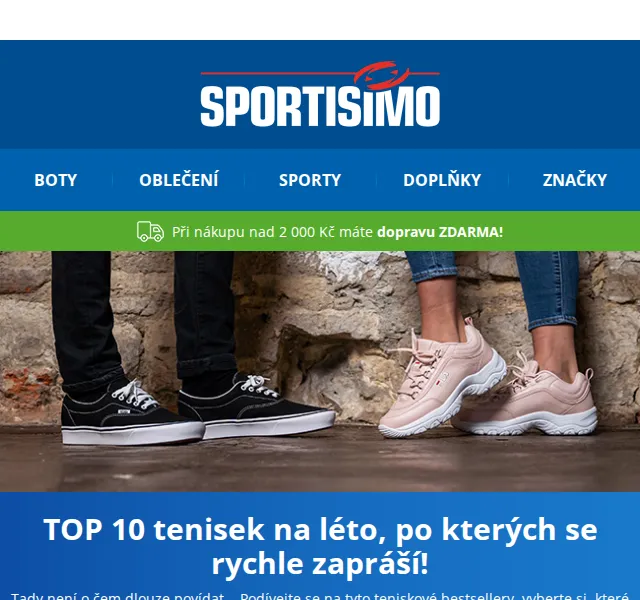 Sportisimo.cz: TOP 10 tenisek na léto – slevy až 36 % – červen 2026 | Nuslet.cz
