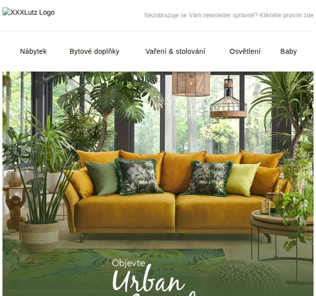 XXXLutz: Slevy až 20 % na nábytek Urban Jungle – červenec 2026 | Nuslet.cz