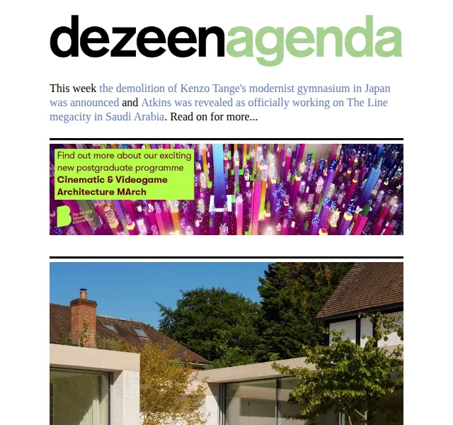 Dezeen Daily: poslední šance zachránit Kenzo Tange – červen 2026 | Nuslet.cz