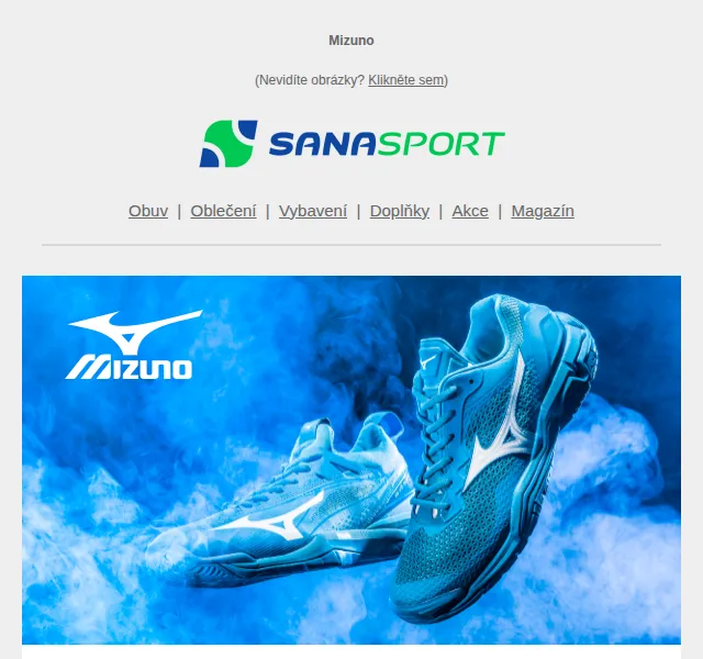 Sanasport: Mizuno výprodej – skladem 500 ks se slevou až 80 % – červen 2026 | Nuslet.cz