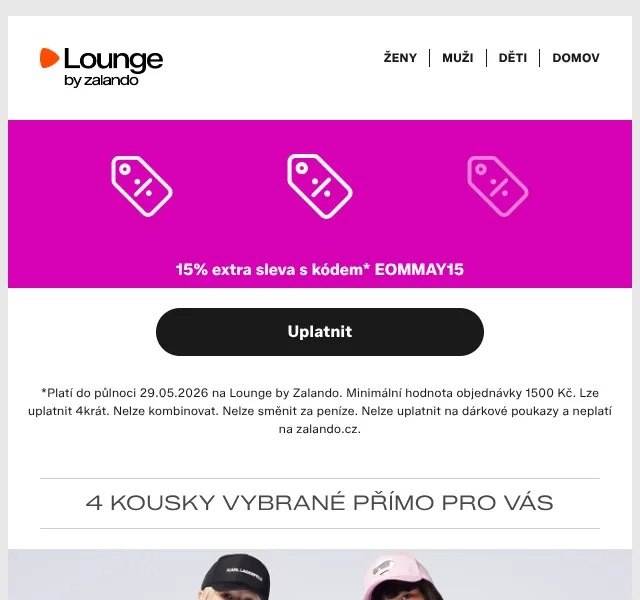Lounge by Zalando: 15 % extra sleva – květen 2026 | Nuslet.cz