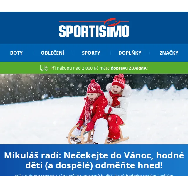 Sportisimo.cz: sleva až 38 % na zimní vybavení – prosinec 2021 | Nuslet.cz