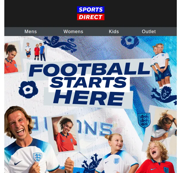 Sportsdirect.com: Nové dresy Anglie Nike – červenec 2026 | Nuslet.cz